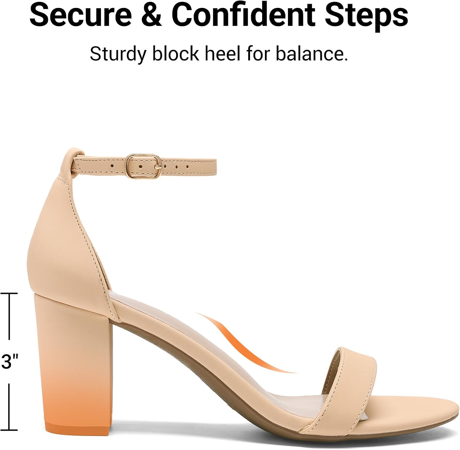 Detalle 2 de DREAM PAIRS Women's Chunky Block Heel Sandals
