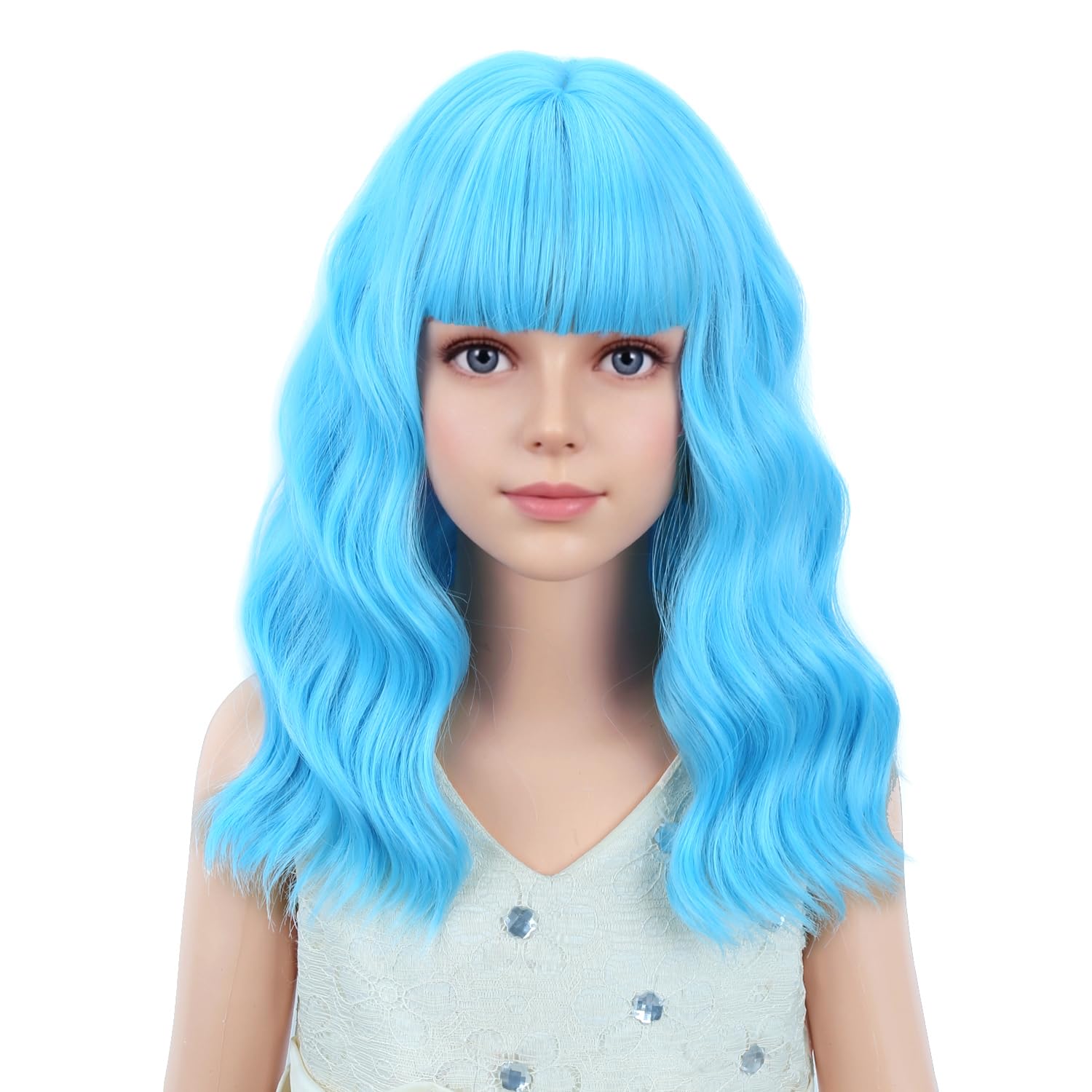 Detalle de PATTNIUM Short Wavy Wig with Bangs 12-inch