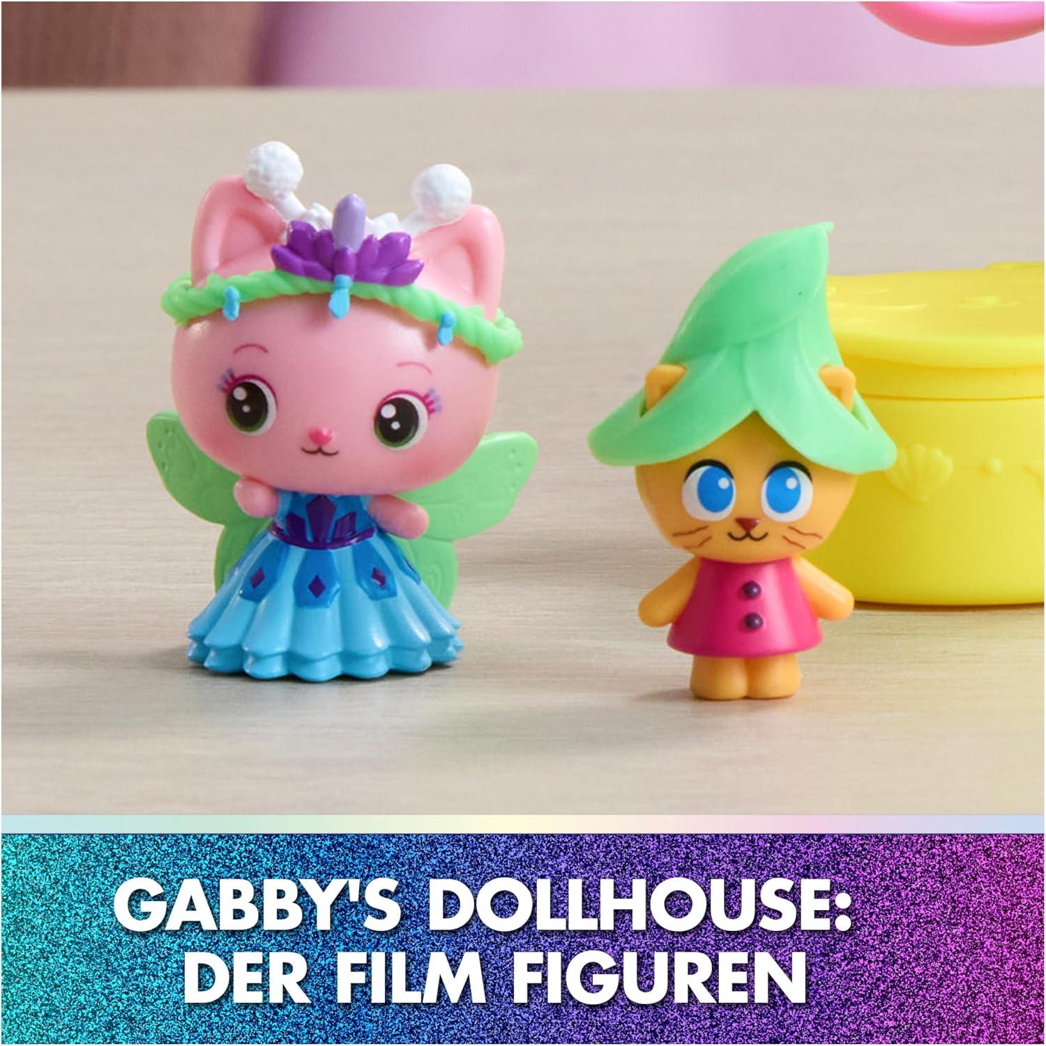 Detalle de DREAMWORKS Gabby's Dollhouse: Der Film – Queen Kitty Fee & Kitty Gnome Gnom Figuren-Set mit 2 Zubehörteilen