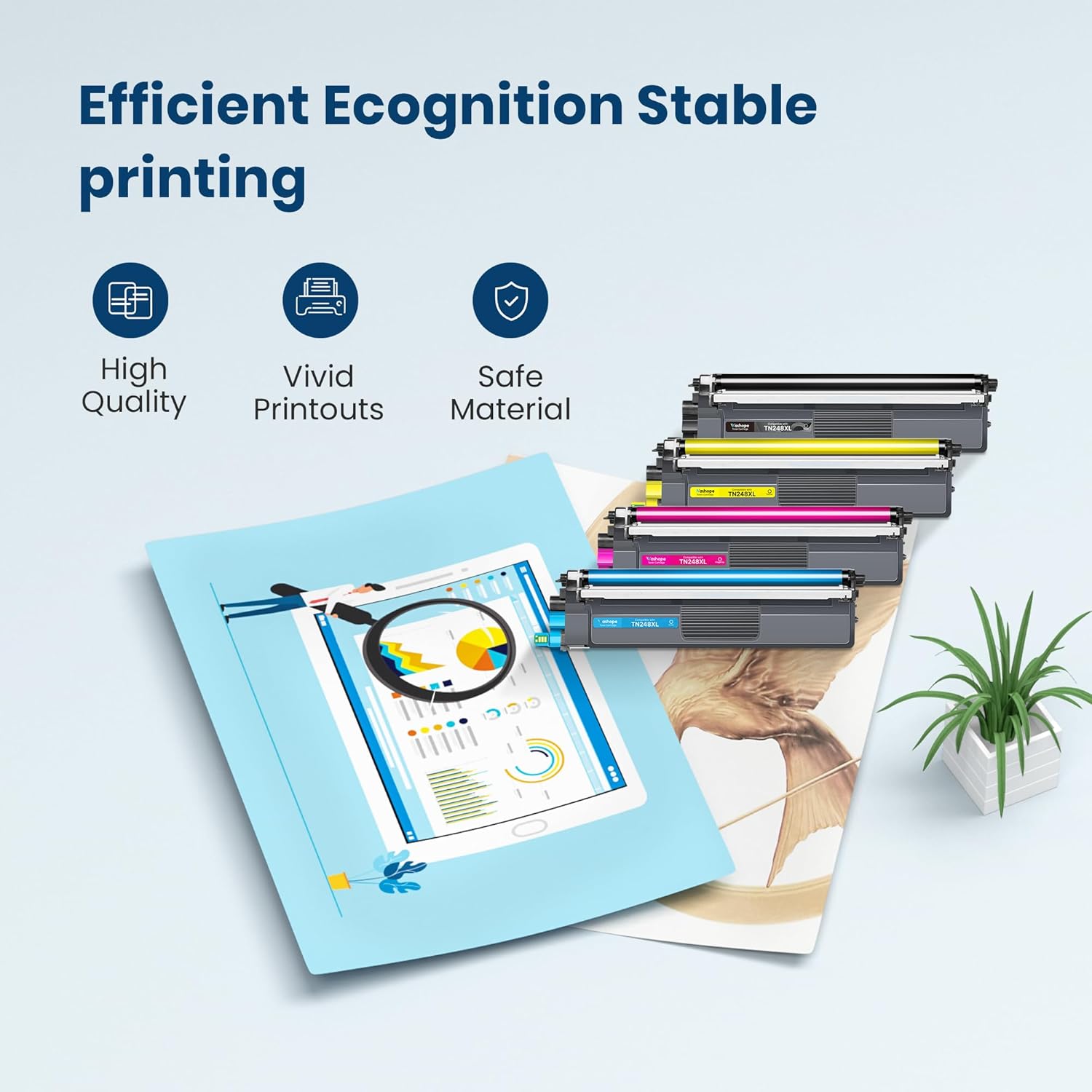 Thumbnail 3 de TN248XL TN-248 Compatible 4-Pack Toner Cartridges for Brother (TN-248C, TN-248M, TN-248Y, TN-248BK)