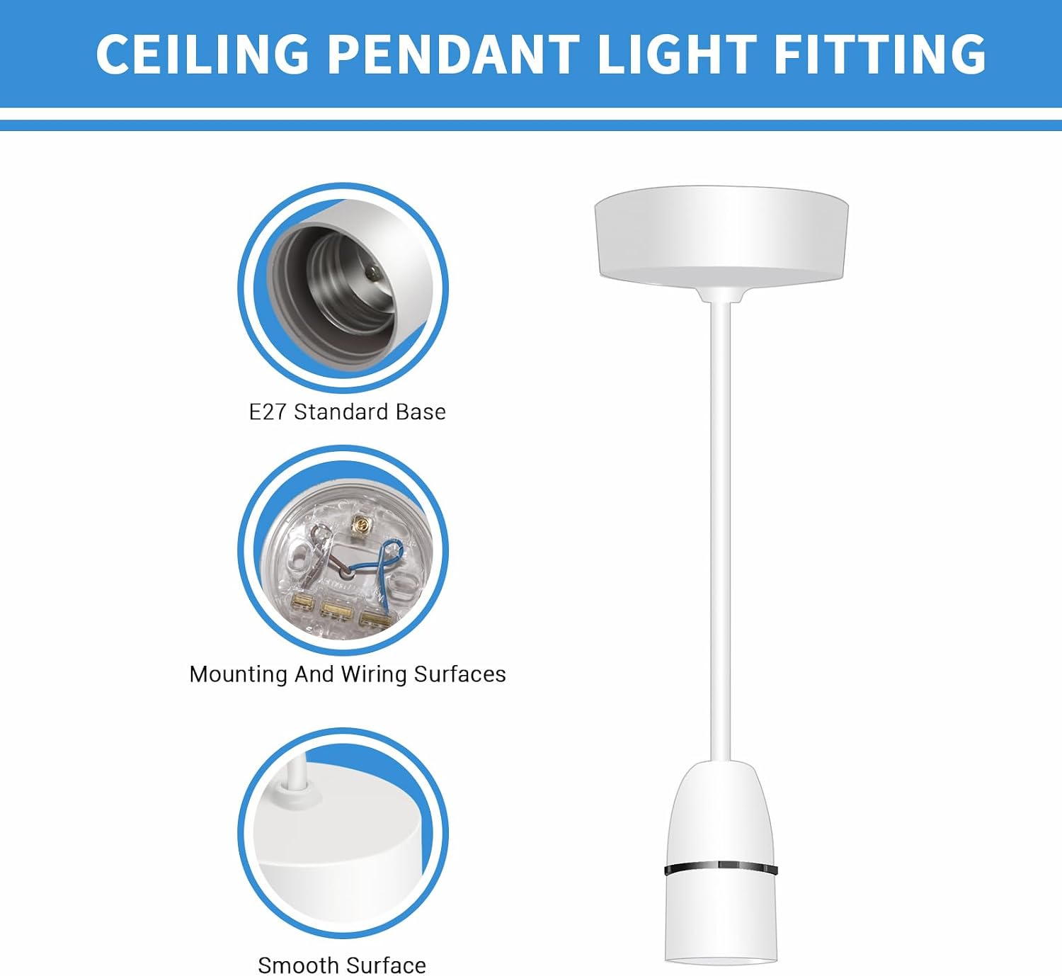 Detalle 2 de Caldarax Ceiling Pendant Light Fitting E27 150mm