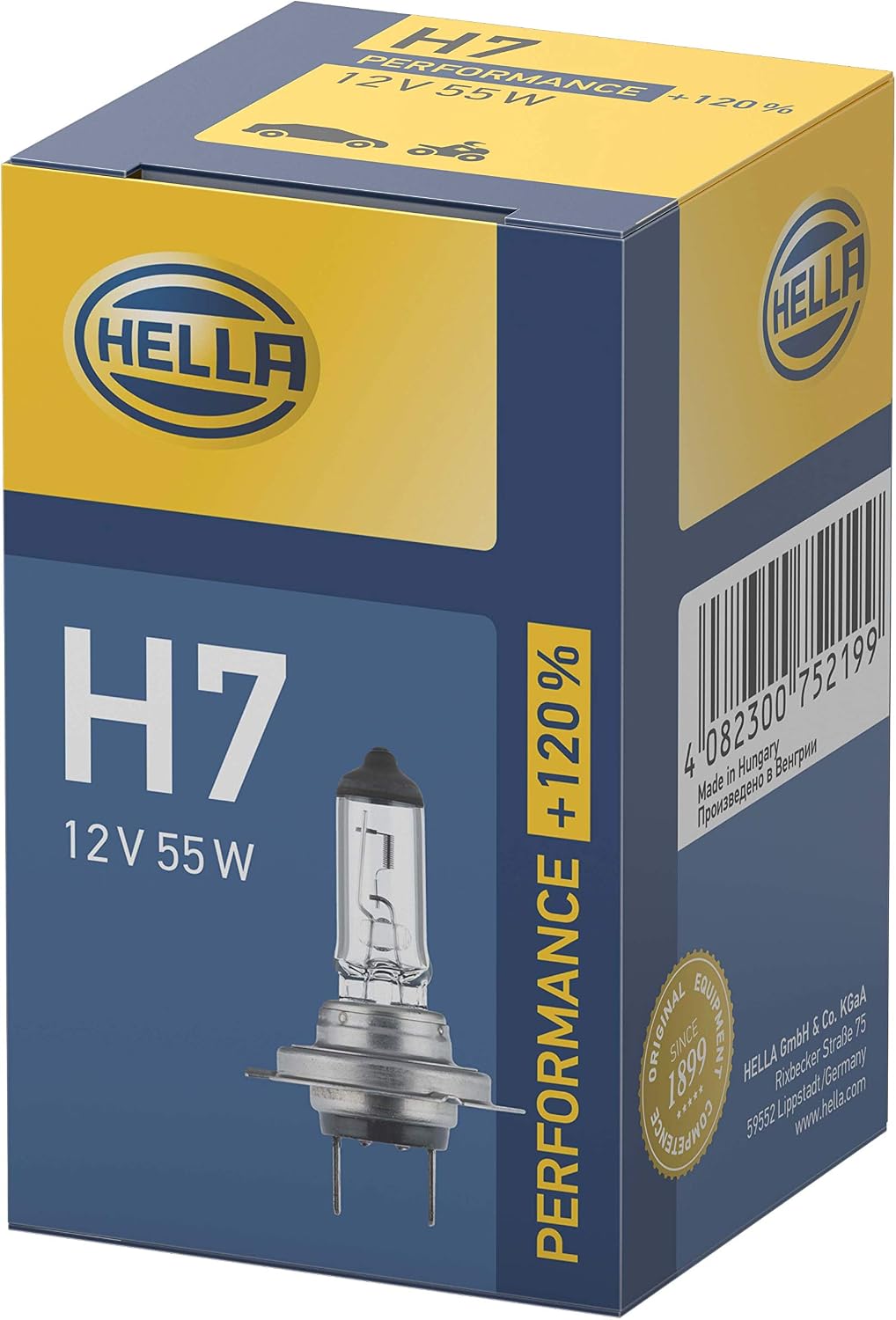 Detalle de HELLA 8GH 223 498-031 H7 55W 12V