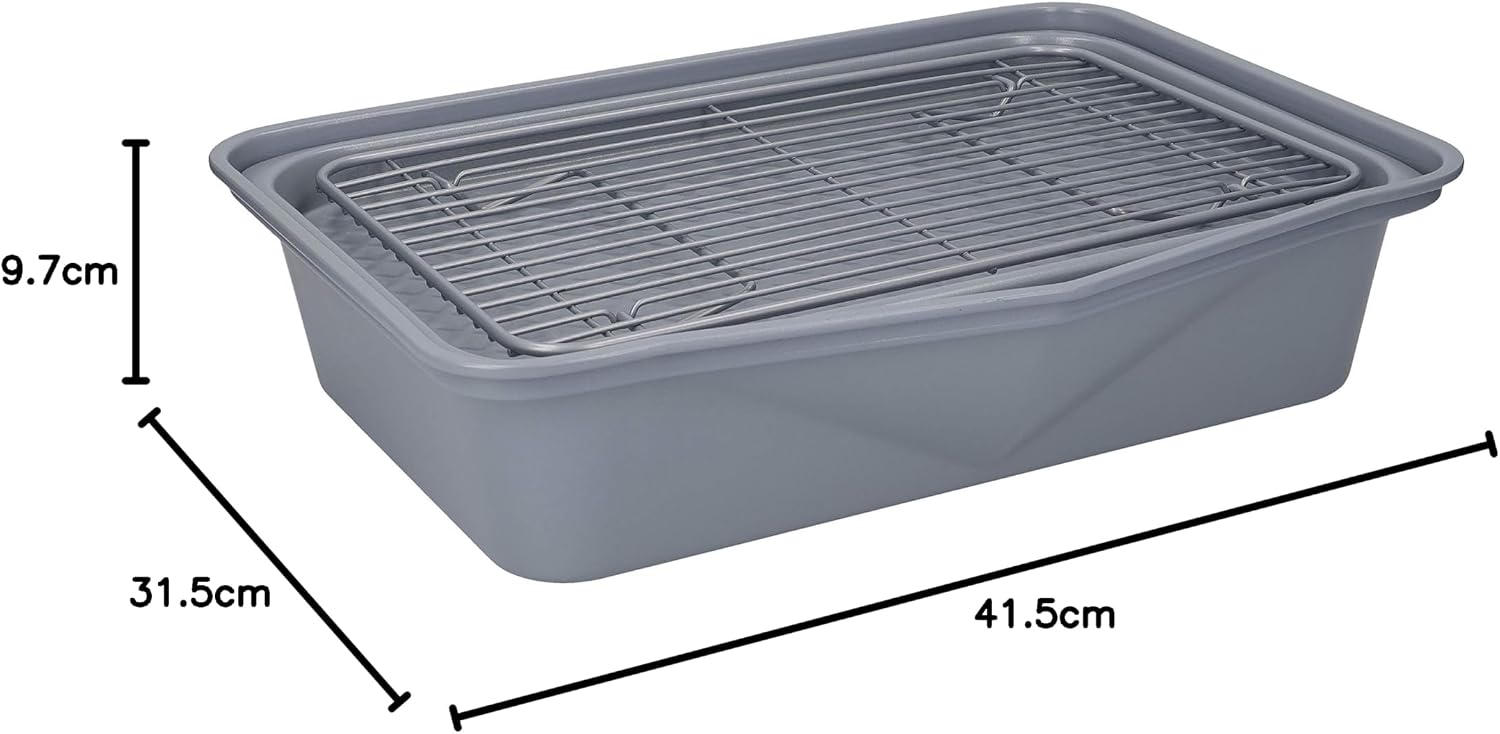 Detalle de MasterClass Smart Ceramic Large Roasting Tin, 41.5 x 31.5cm, Carbon Steel