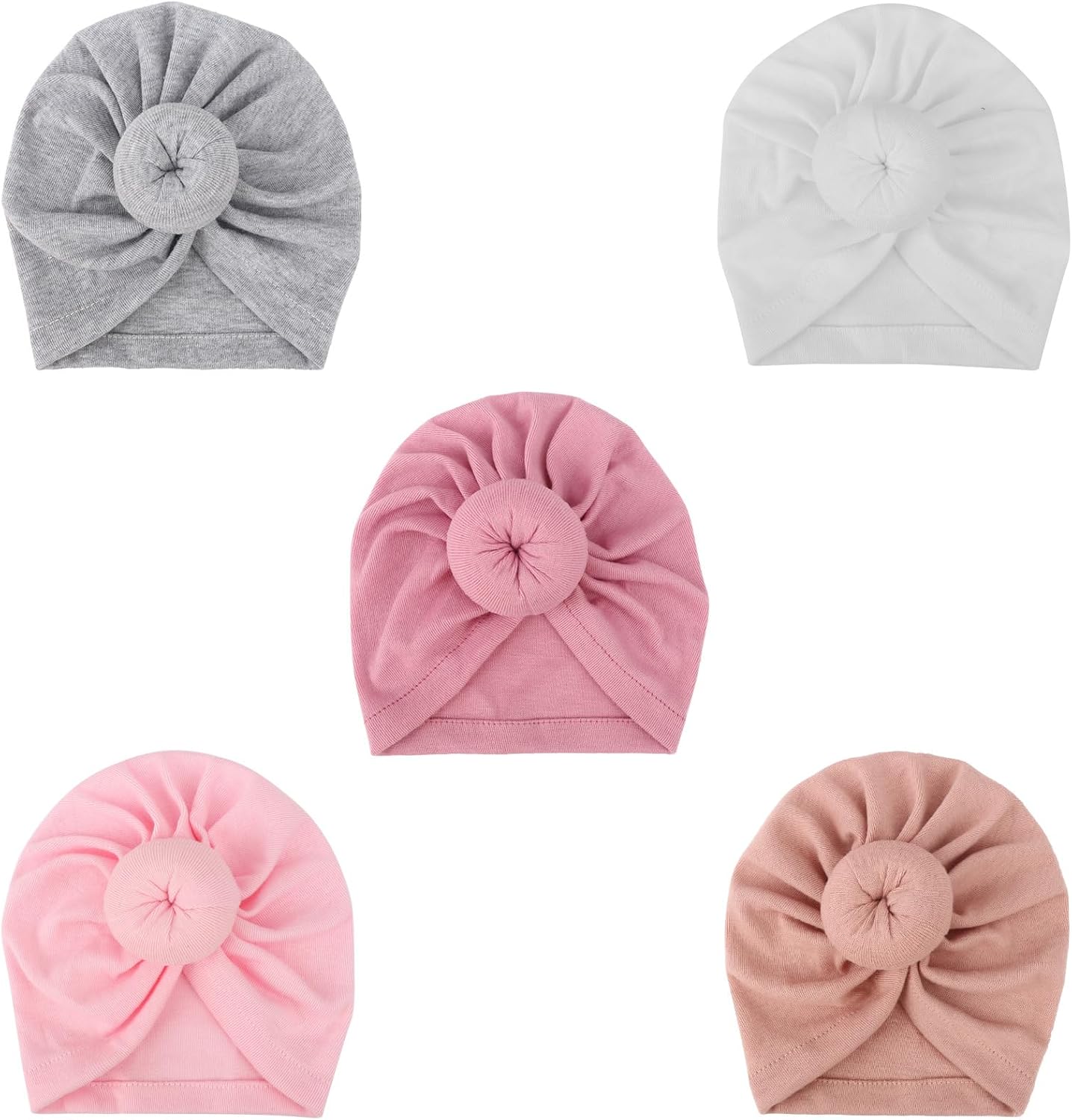 Imagen de DRESHOW 5 Pieces Baby Turban Hats Turban Knot en OfertitasTOP