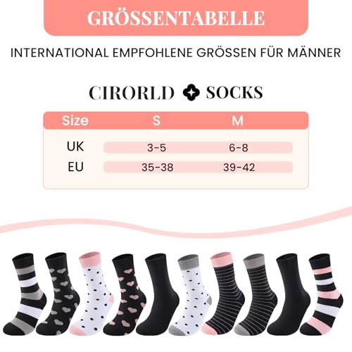 Thumbnail 5 de Cirorld 10 pares: calcetines de mujer coloridos en algodón 39–42, rayas y lunares