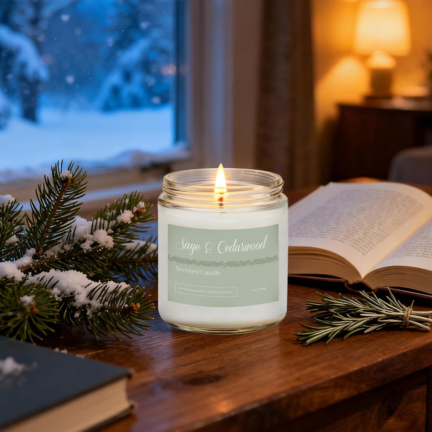 Detalle 1 de PELN MD- Ca01025US Scented Soy Candle Gift Set, 6 Scents, 42 oz
