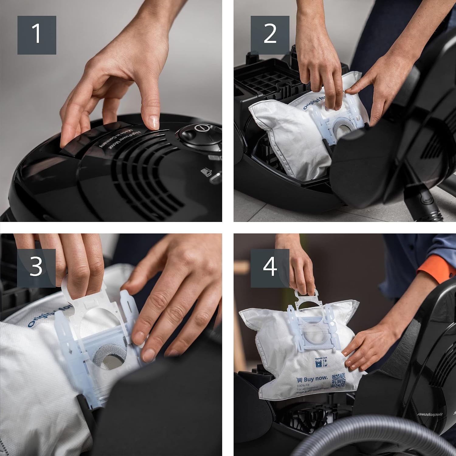 Thumbnail 6 de Siemens Staubsauger mit Beutel synchropower VS06B112A – leistungsstarker Bodenstaubsauger mit Hygienefilter