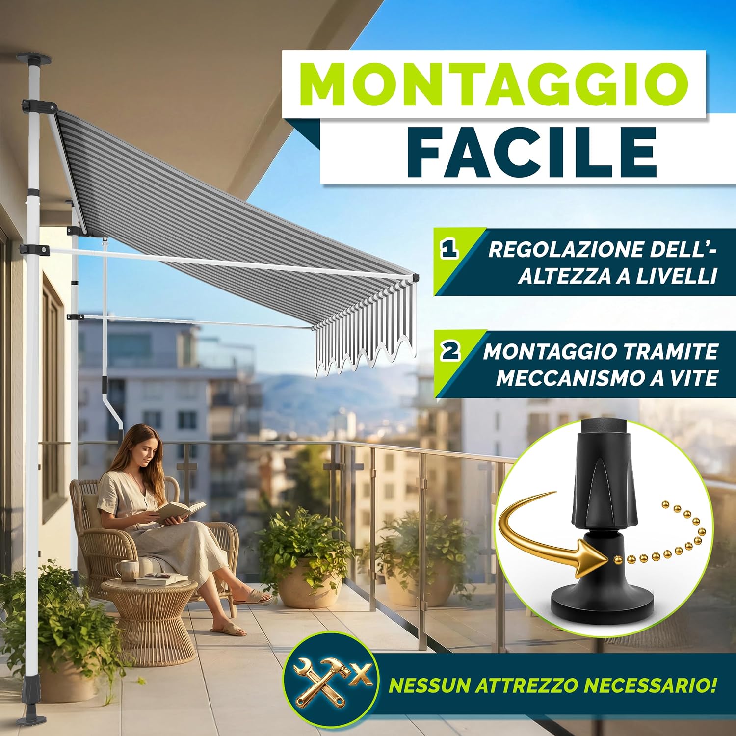 Detalle de tillvex Tenda da Sole a Bracci 400cm