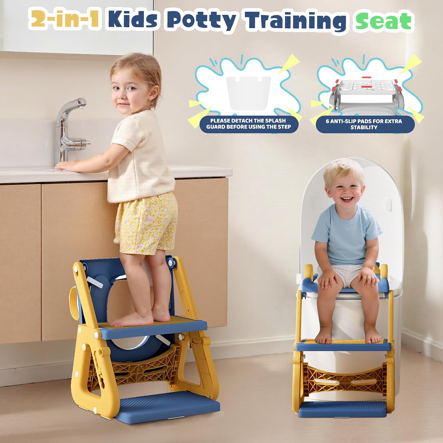 Detalle 2 de Potty Training Toilet Seat 2-in-1 Step Stool