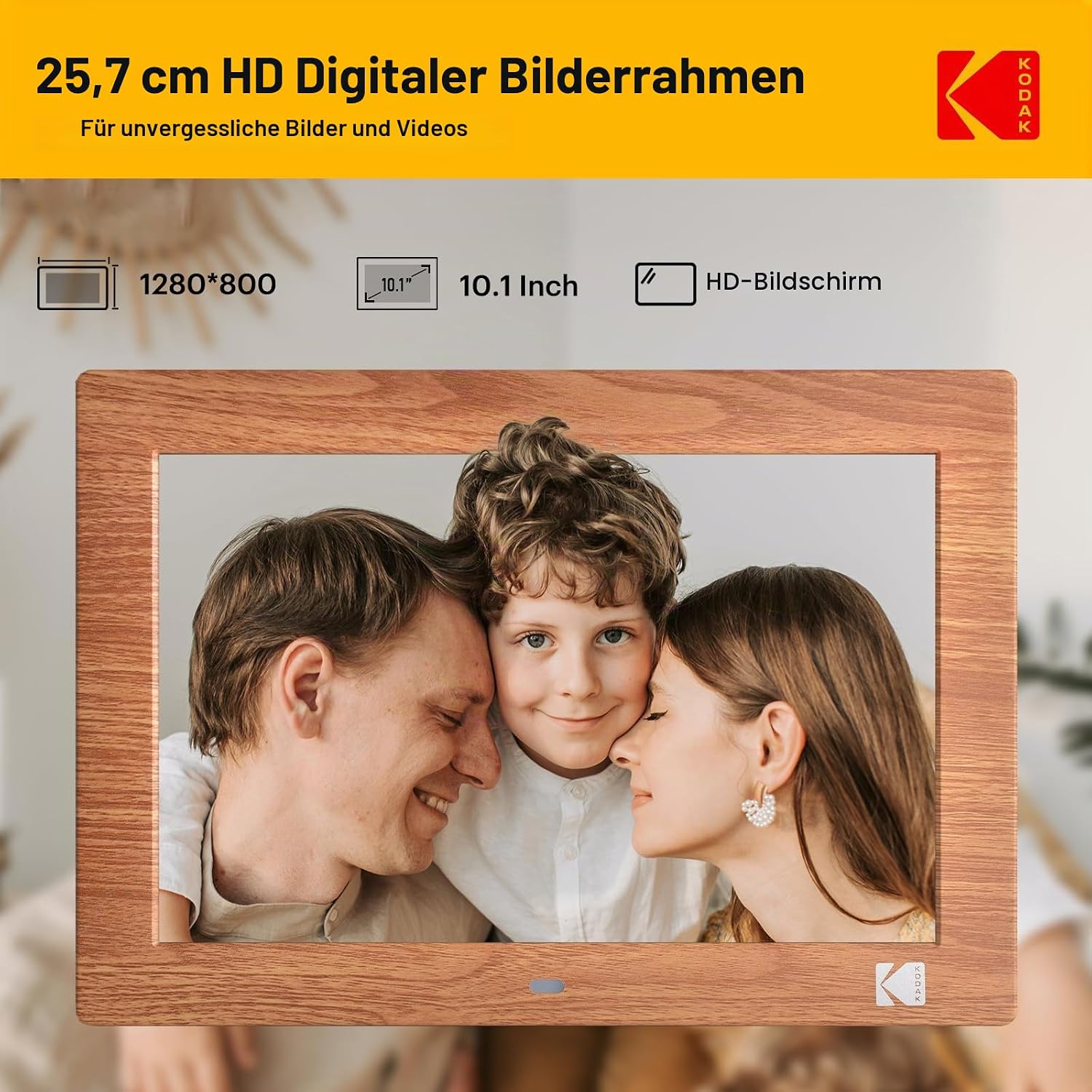 Detalle de KODAK Digitaler Bilderrahmen 10 Zoll – ohne WLAN, Fernbedienung inklusive