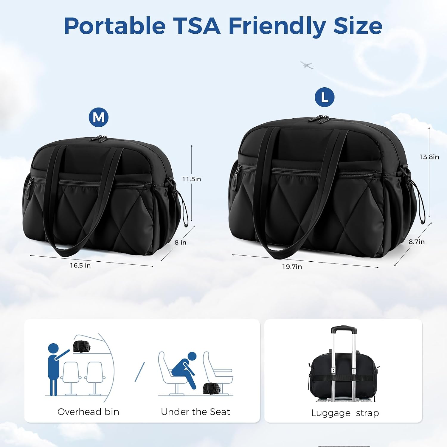 Thumbnail 5 de Lekespring Weekend Overnight Bag 25L waterproof holdall
