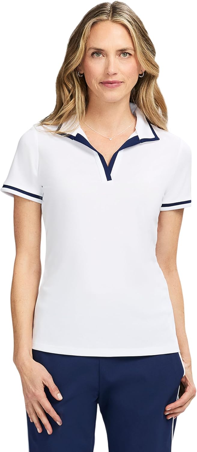 Detalle de IZOD Stretch Short-Sleeve Polo for Women