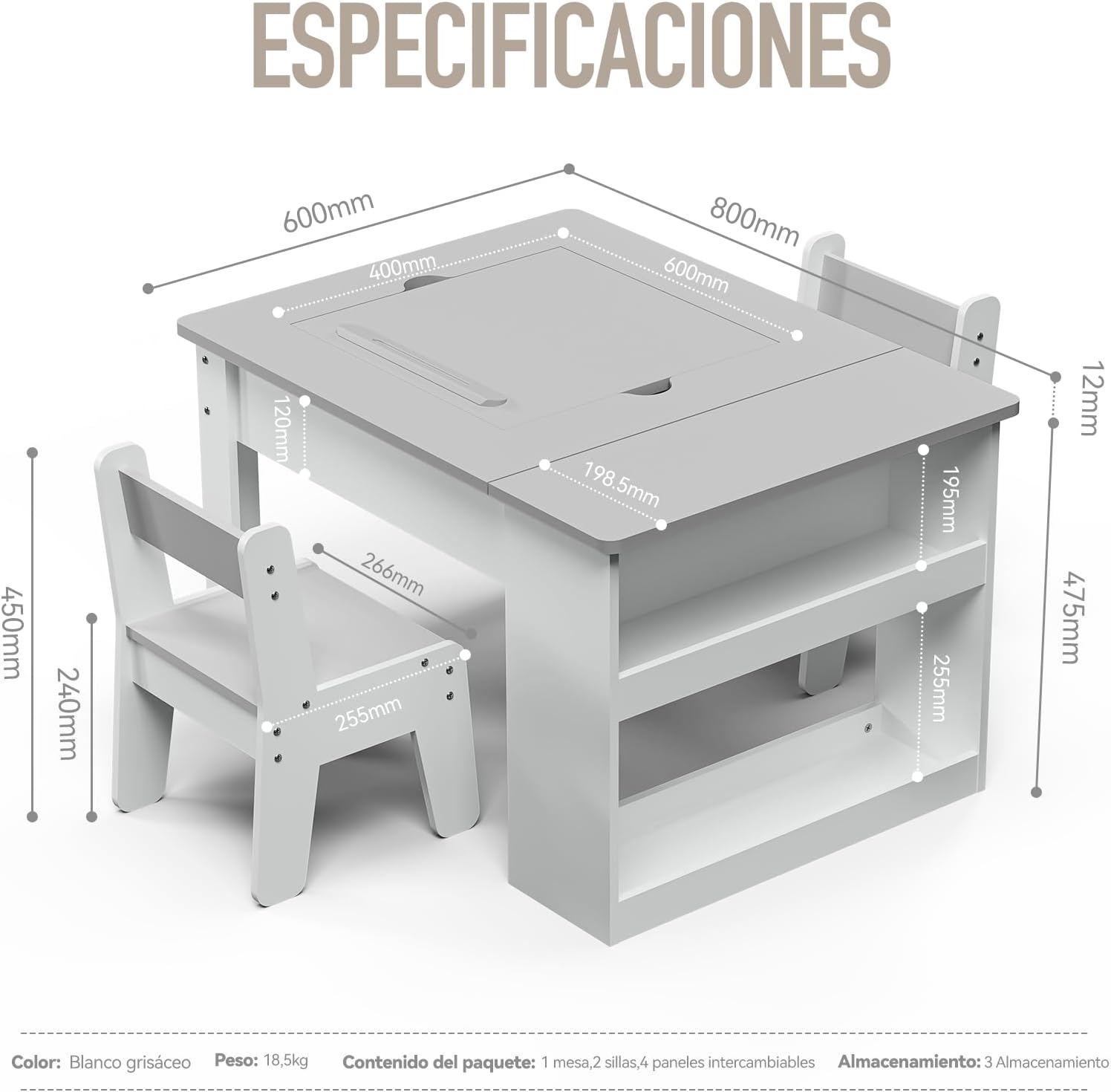 Thumbnail 6 de Mesa y Silla Infantil Multifunción