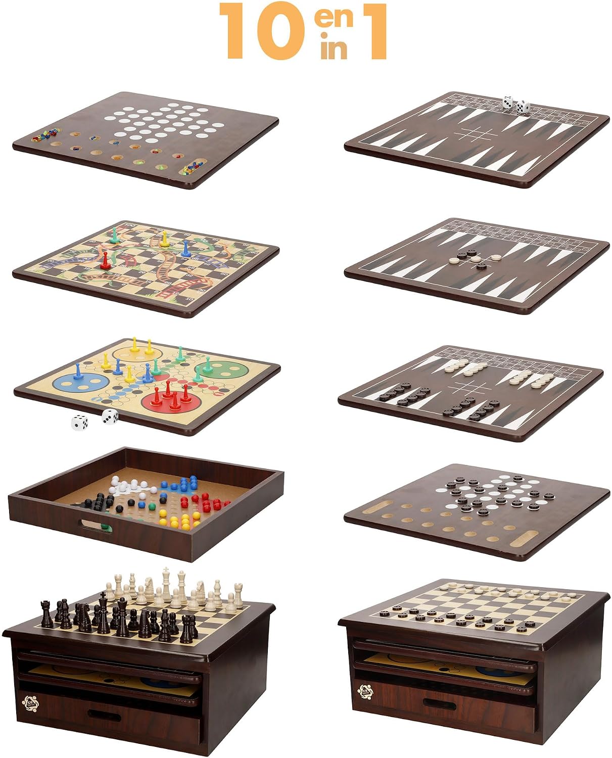 Detalle de ColorBaby Set di 10 giochi da tavolo 180+ pezzi