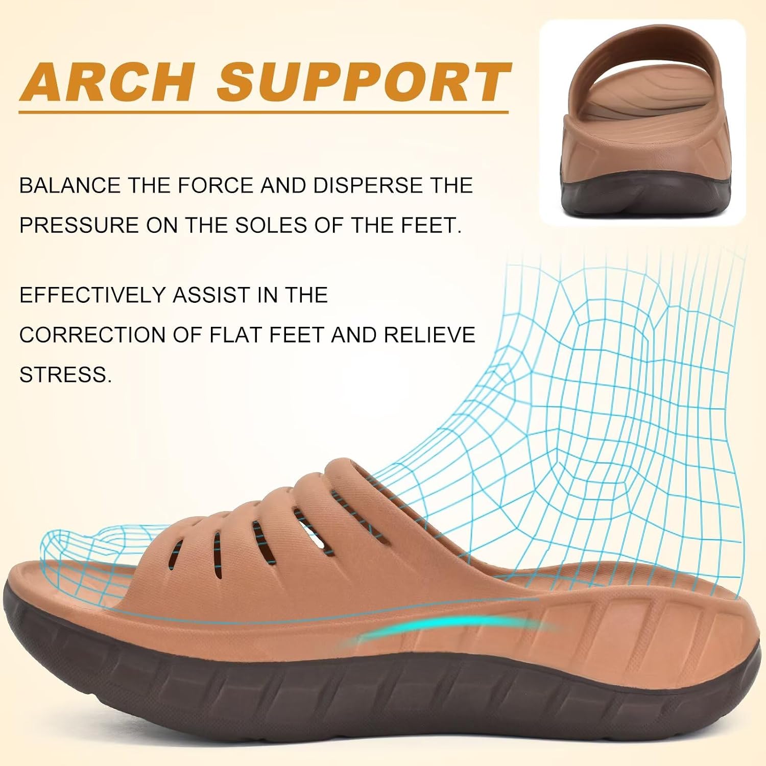 Detalle de KuaiLu Recovery Sandals Orthotic Slides 1️⃣