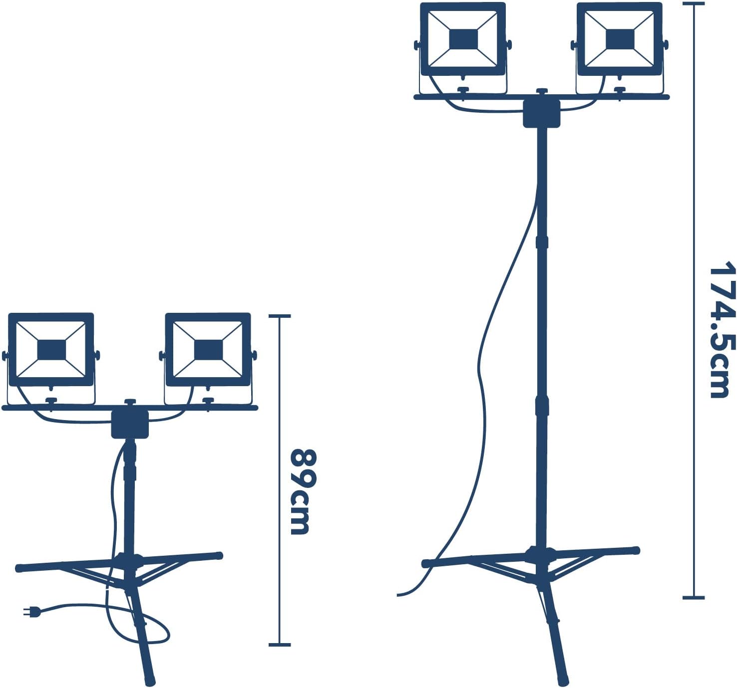 Thumbnail 4 de Electraline 63445 Proiettore Doppio LED 100 W