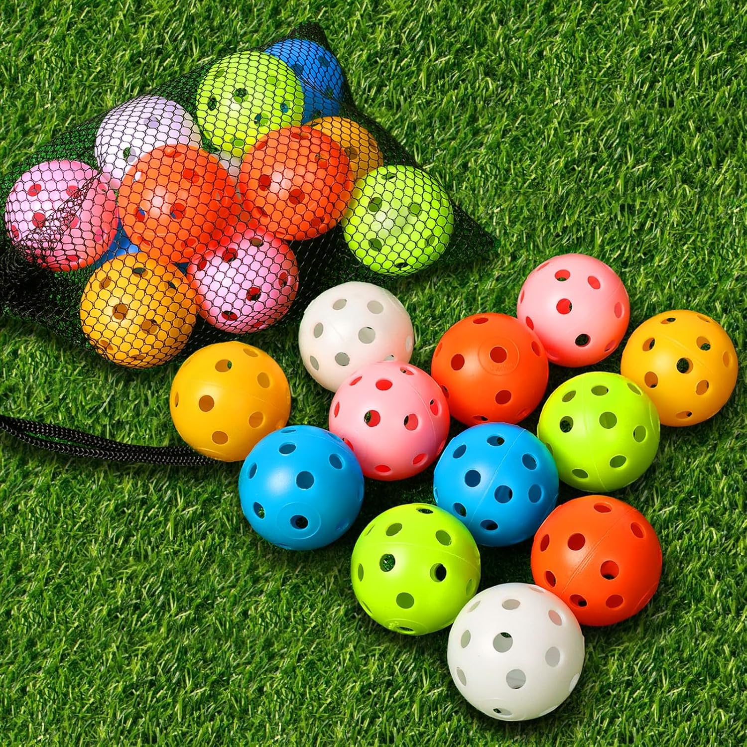 Thumbnail 6 de THIODOON Golf Practice Ball Air Flow Hollow – 40mm, 12 Pack