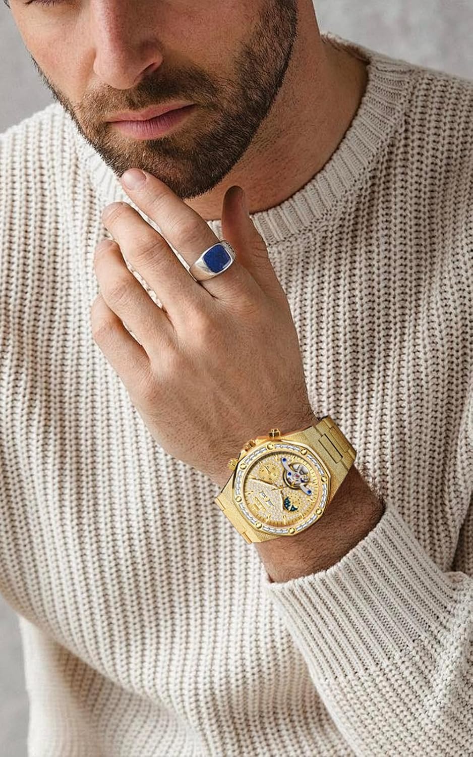 Detalle de OLEVS 44mm Starry Sky Automatic Watch