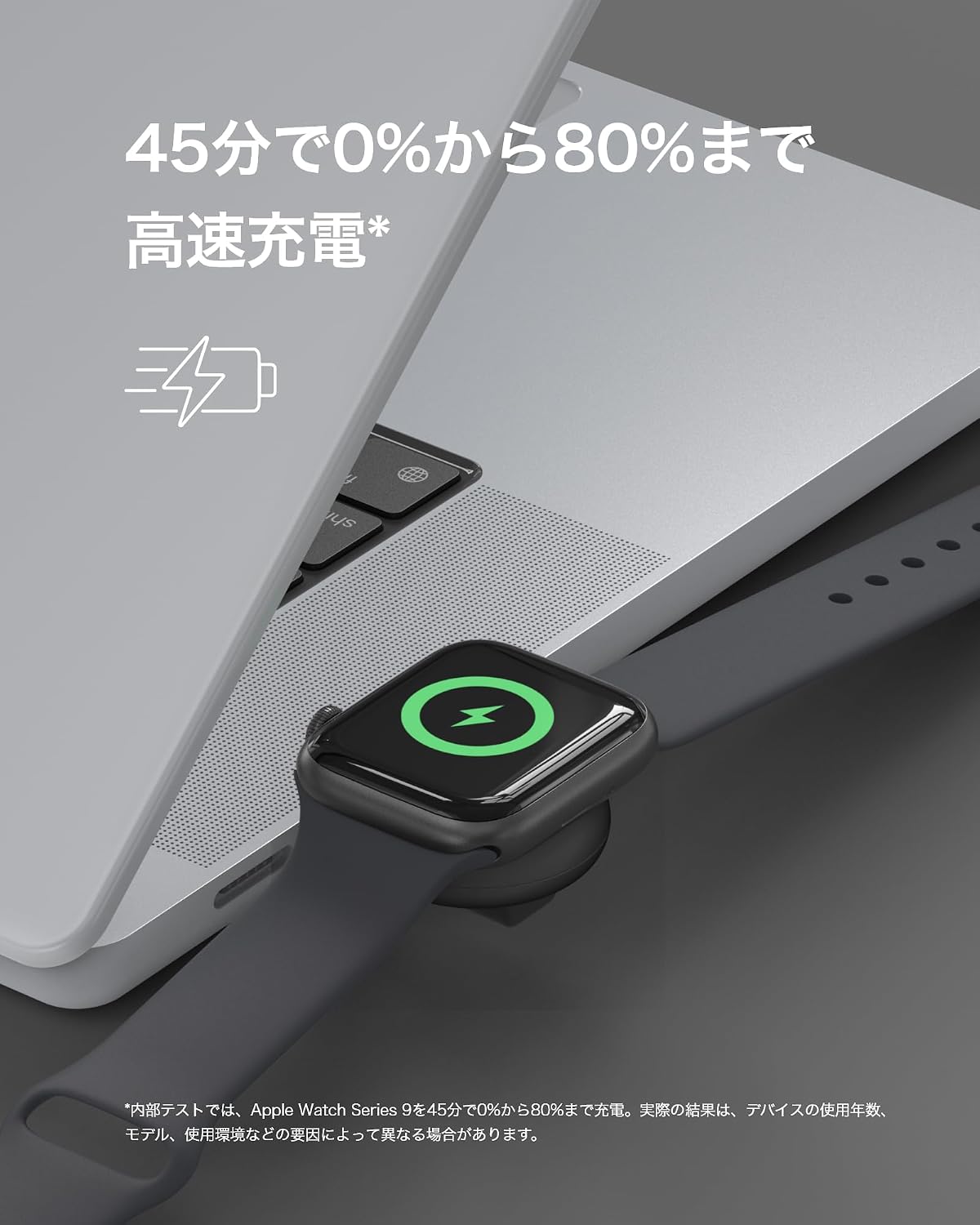 Detalle de Belkin WIZ022qcBK-B1 Apple Watch用USB-C充電ドングル、携帯しやすいブラック