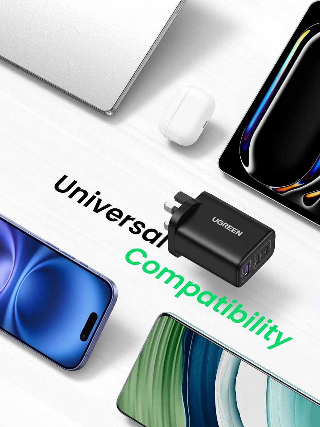 Thumbnail 6 de UGREEN USB C Charger 65W GaN 3‑Port PD Charger