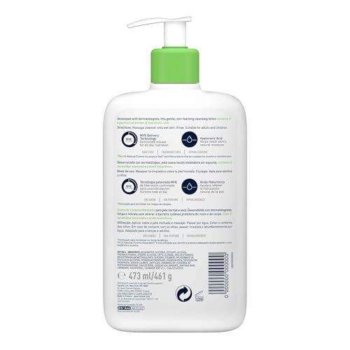 Detalle de CeraVe Hydrating Cleanser Gel limpiador hidratante en crema 473 ml