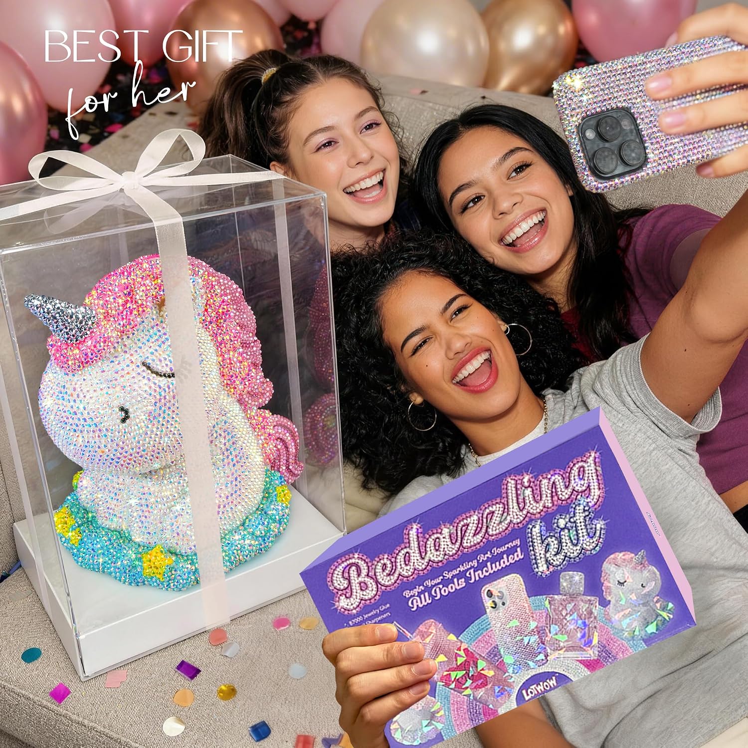 Detalle de 70000Pcs 48 Colors Bedazzling Kit: All-in-One Rhinestone Craft Set with Glue & Tools