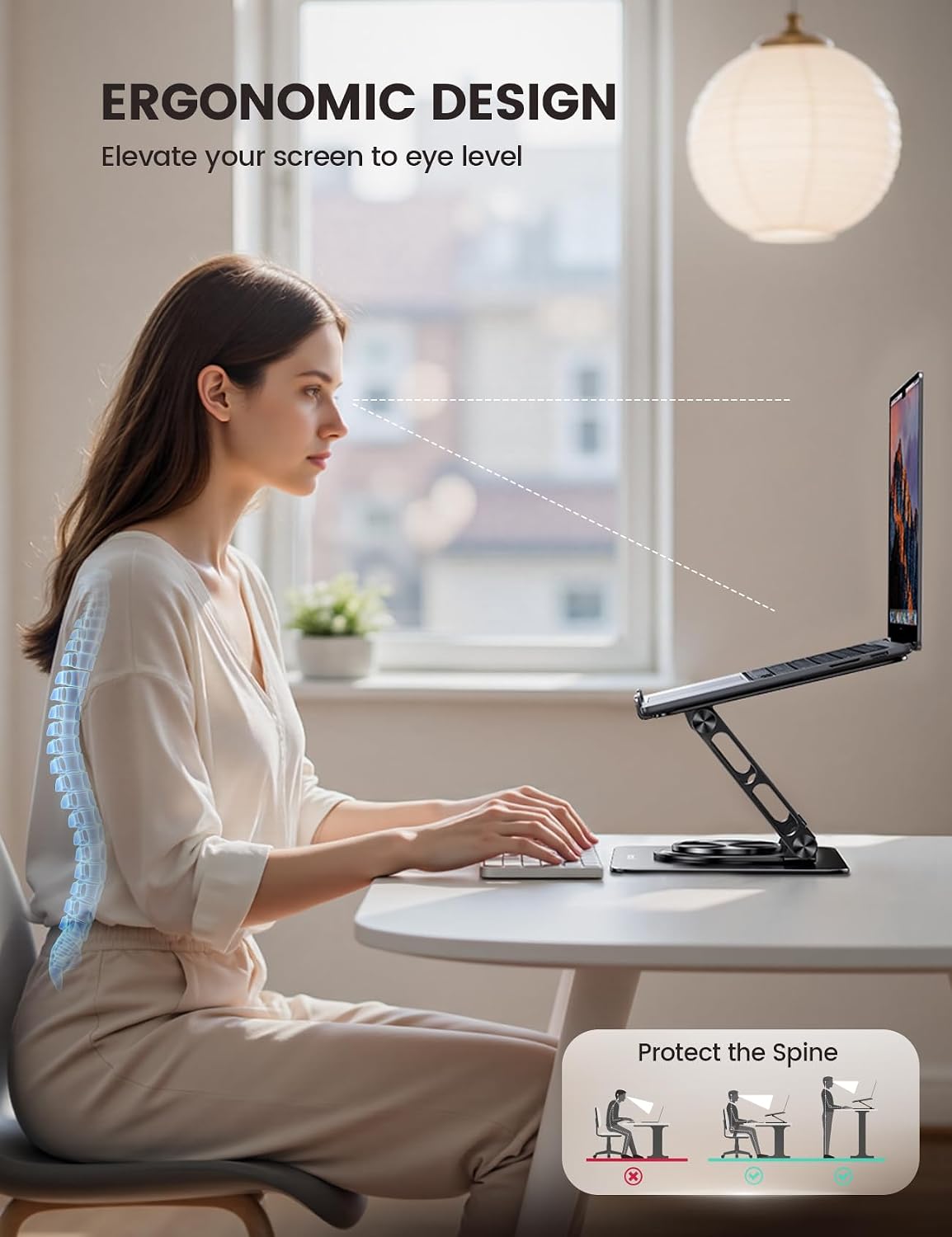 Detalle de Lamicall Laptop Stand Desk 360° Rotatable