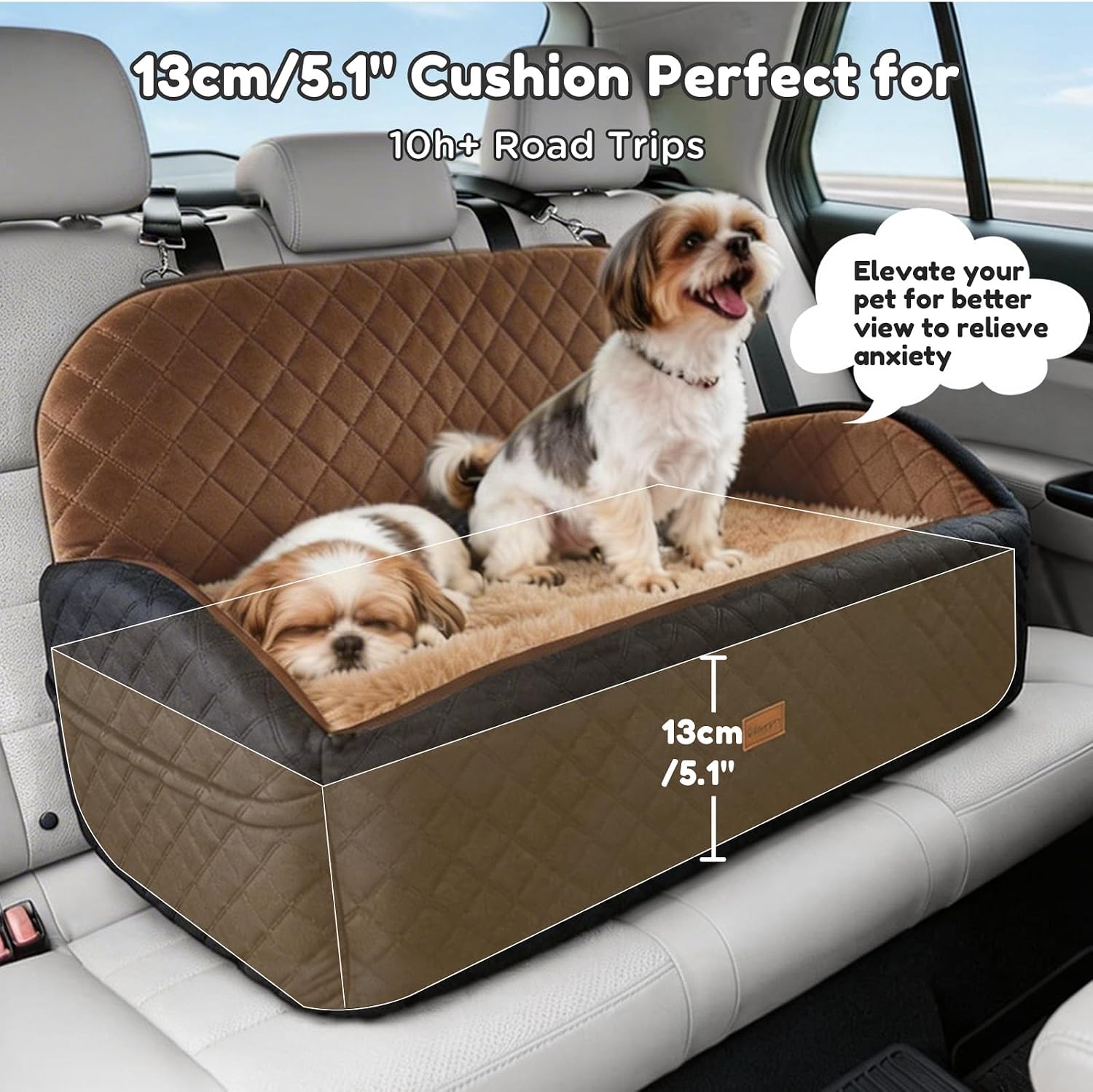Thumbnail 1 de Gimars Seggiolino auto reversibile per cani fino a 27 kg: comfort, sicurezza e versatilità