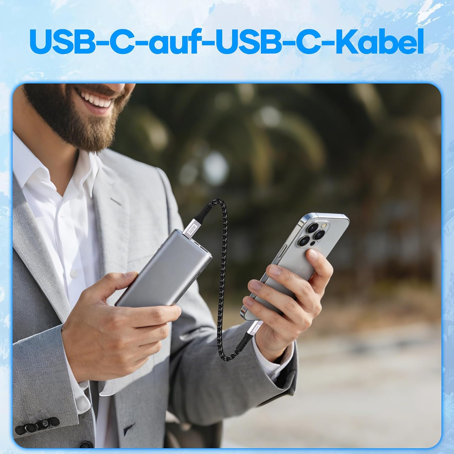 Thumbnail 6 de USB-C auf USB-C Kabel (5 m) mit PD bis 240 W, 5A Schnellladekabel für iPhone, Samsung, MacBook, iPad & mehr