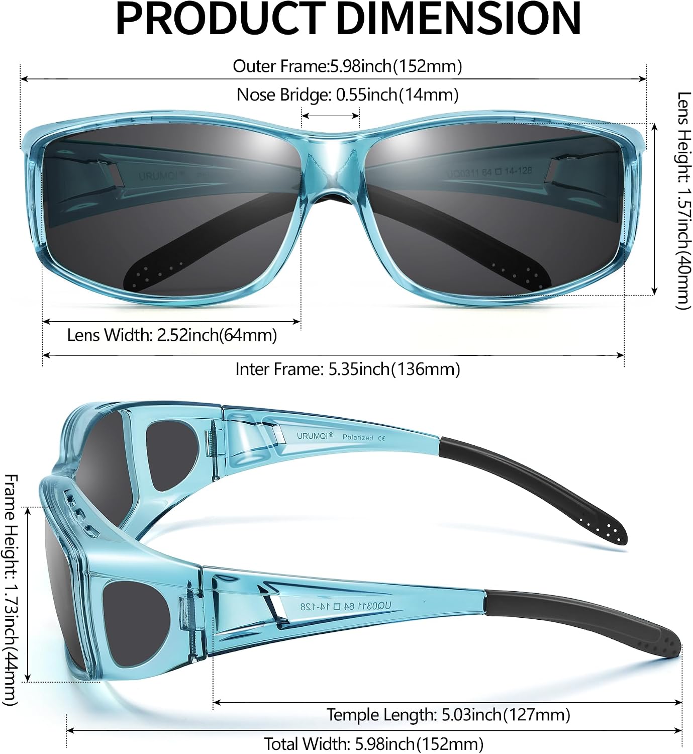 Detalle de URUMQI Fit-Over Sunglasses UV400