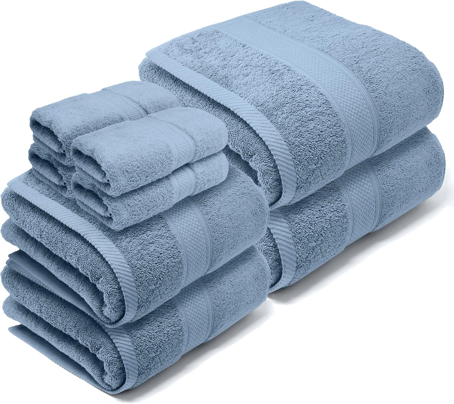 Detalle de LEBENGOOD Lot 8 serviettes de bain 70x140