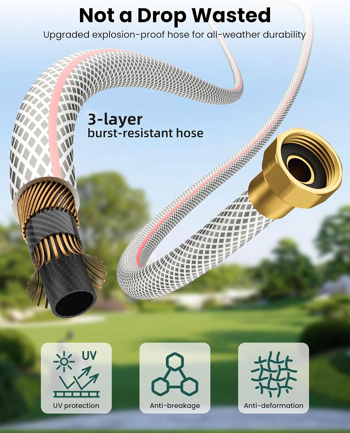 Thumbnail 5 de AYURA Retractable Garden Hose Reel 100 ft