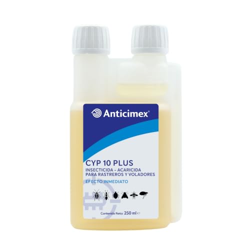 Detalle de ANTICIMEX CIPERGEN 9,3% Insecticida Concentrado 250 ml: control intensivo para rastreros y voladores