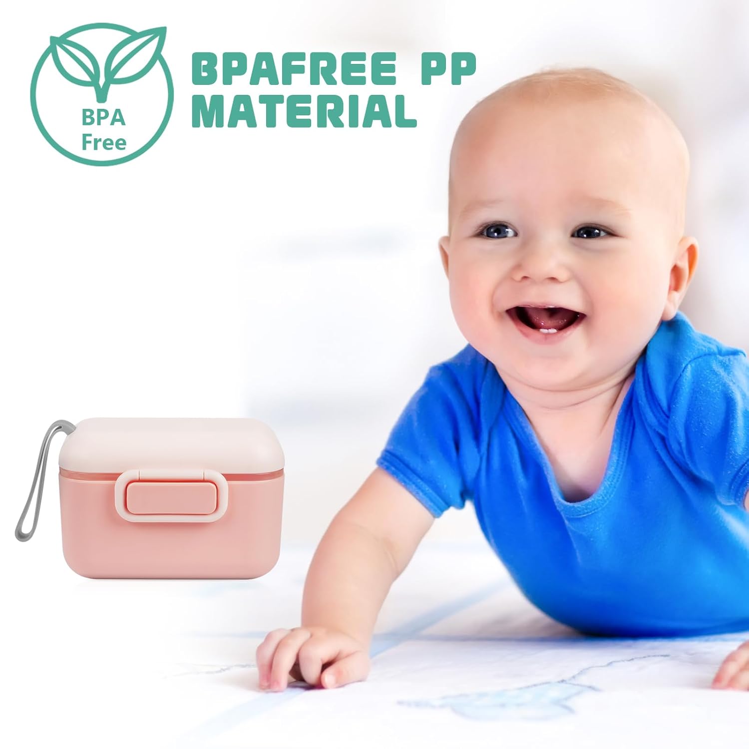 Thumbnail 5 de Aolso Milchpulver Portionierer Rosa – luftdichte Aufbewahrung für Babys Milchpulver