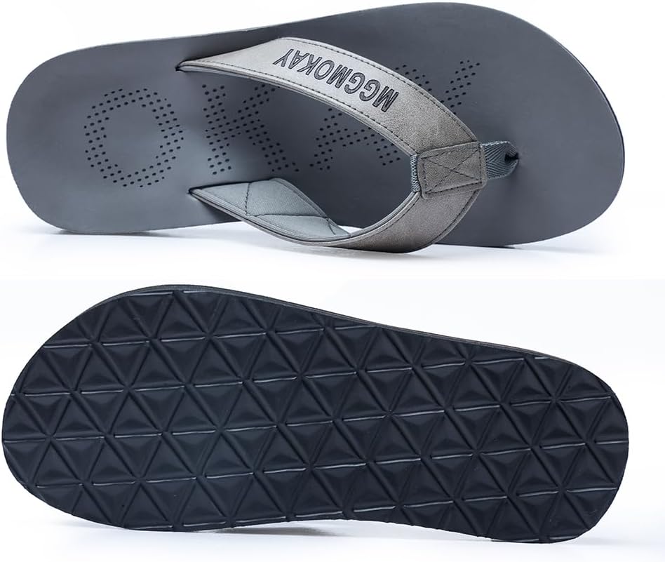 Detalle 2 de MGGMOKAY herenteenslippers met boogondersteuning voor strand en zomer