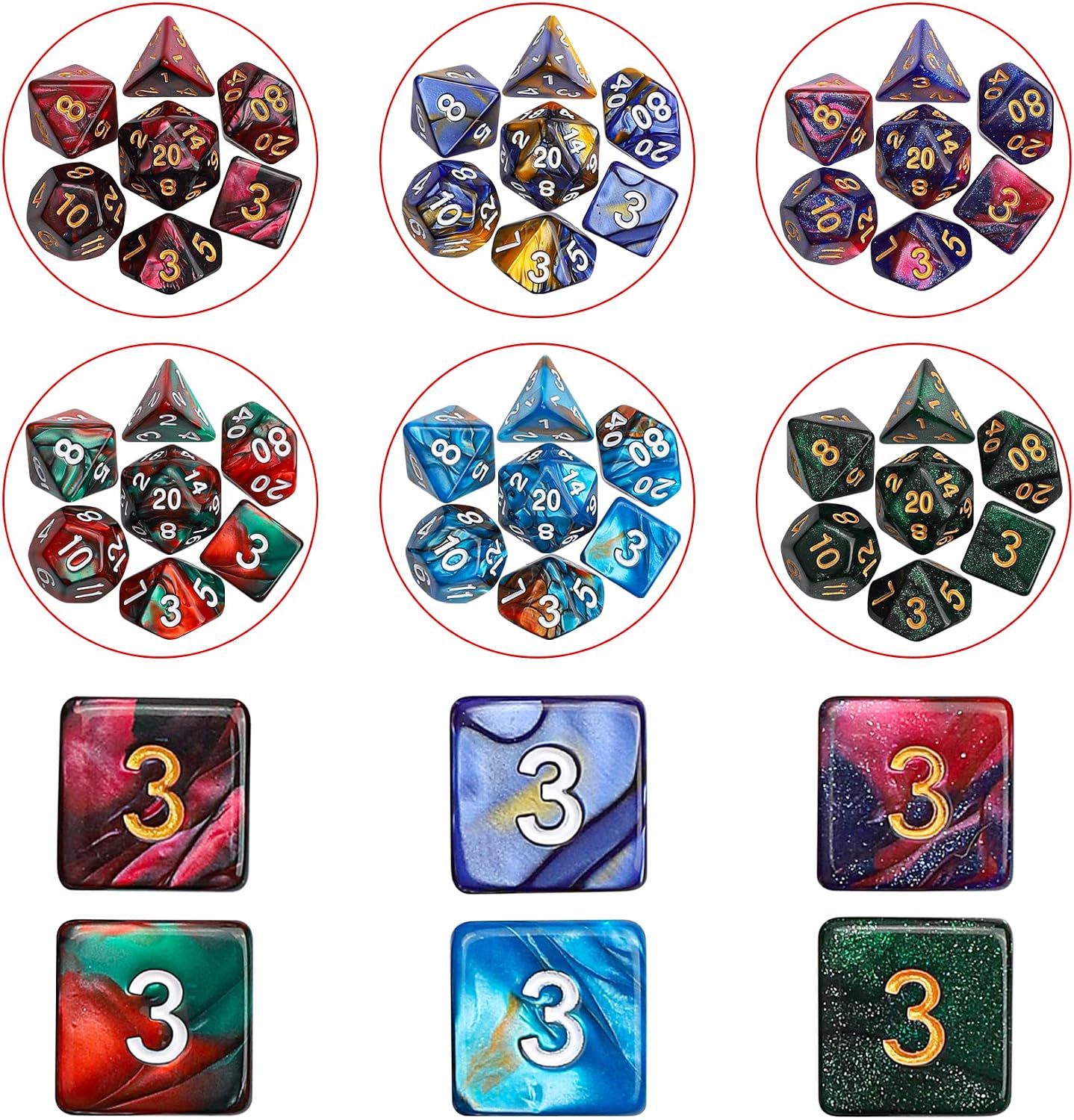 Thumbnail 2 de CiaraQ DND Dice Sets 182pcs