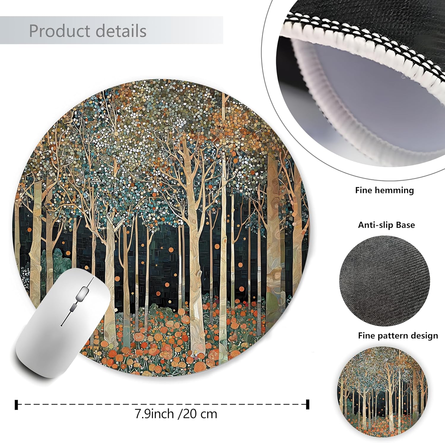 Thumbnail 2 de WOOGCHEIR Mouse Pad, 7.9 x 7.9-Inch