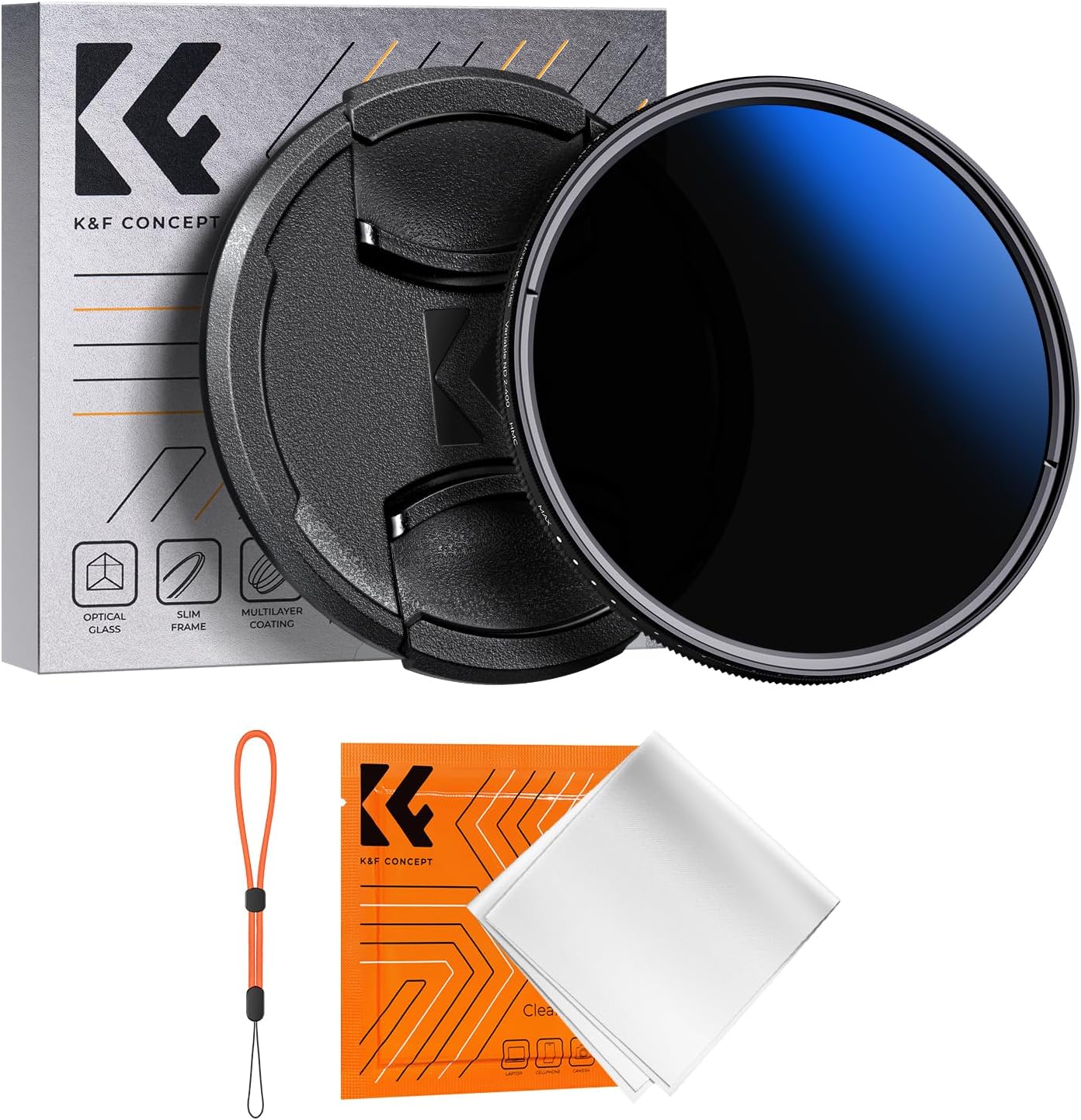 Detalle de K&F CONCEPT Nano-Klear 46mm Filtro ND Variabile 1-9 Stop