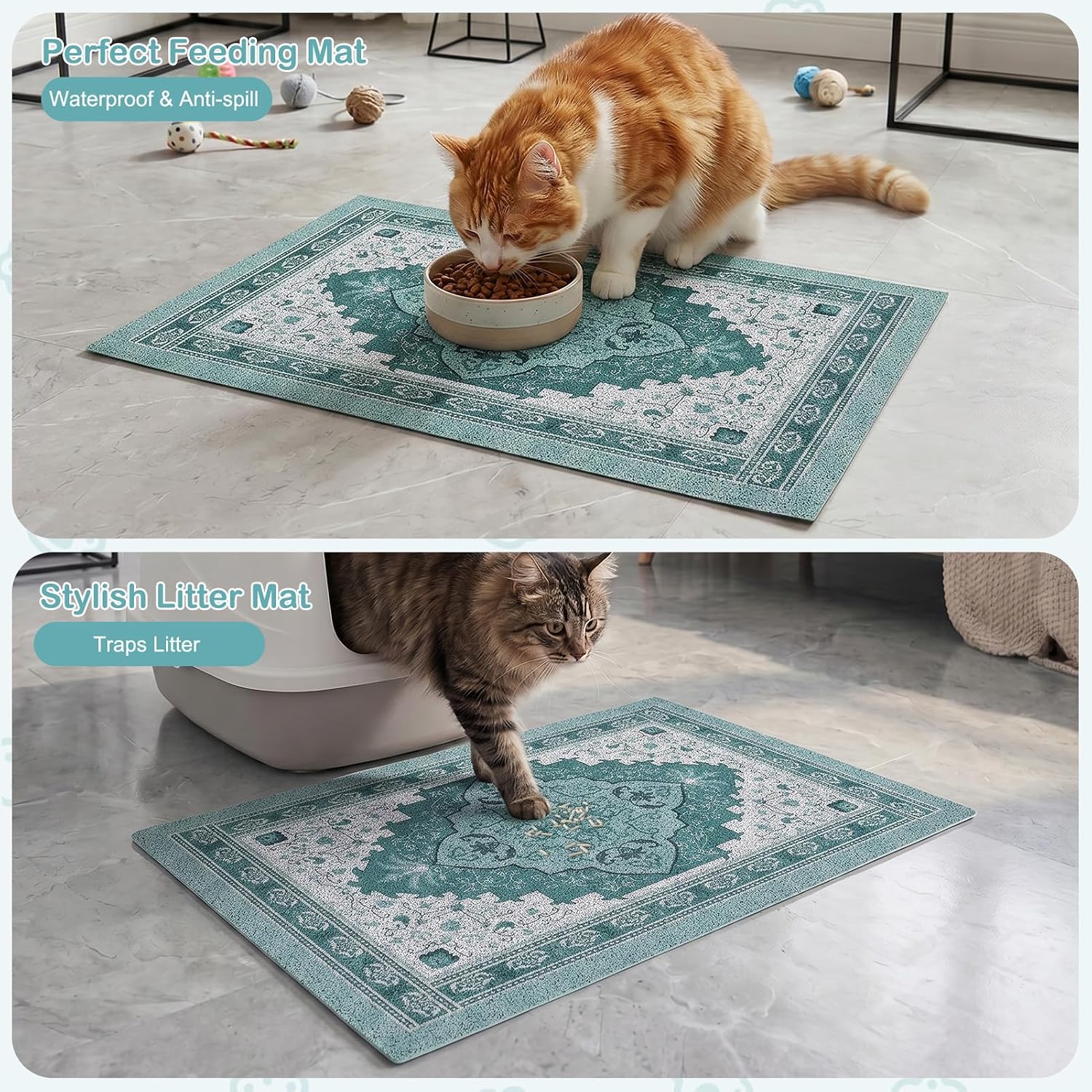 Thumbnail 6 de Glittme YB003922-XL Cat Litter Mat, 40" x 30" PVC, Washable and Non-Slip