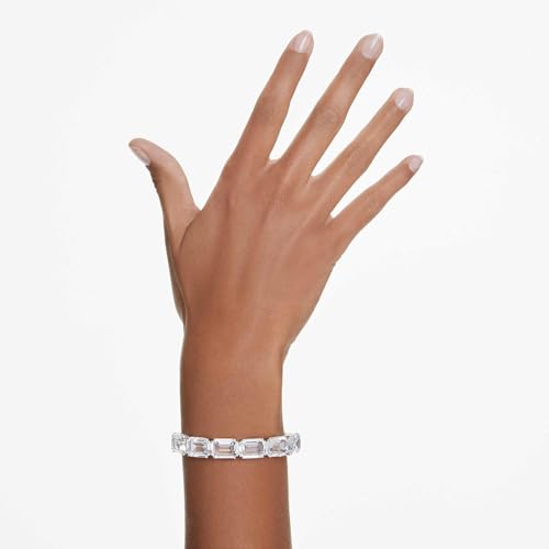 Detalle de Swarovski Bracelet-jonc Millenia, taille octogonale – Blanc, métal rhodié