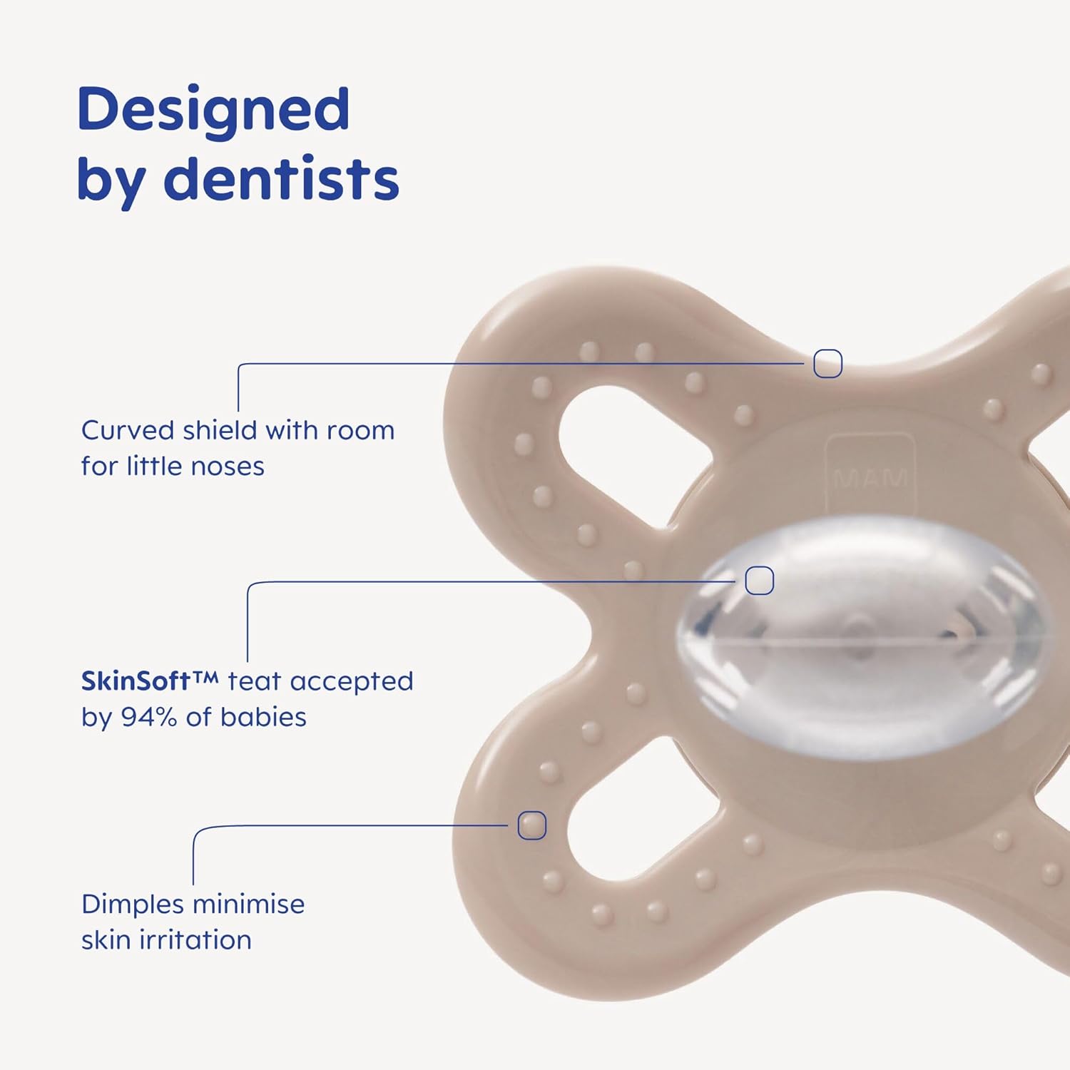 Detalle de MAM Original Start Soothers 0-2 Months | 2 Pack with Steriliser Case