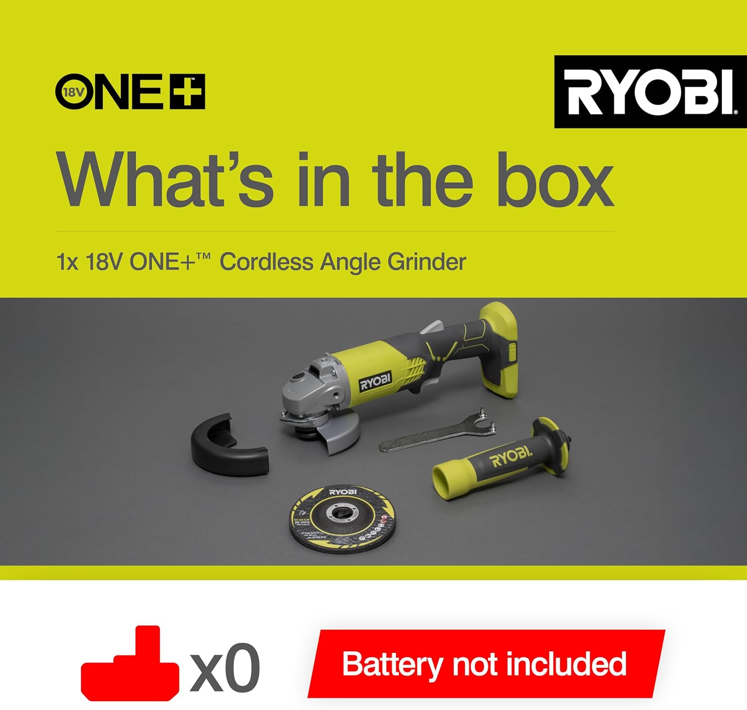 Detalle de Ryobi R18AG-0 18V ONE+ Angle Grinder (Battery & Charger Excluded)