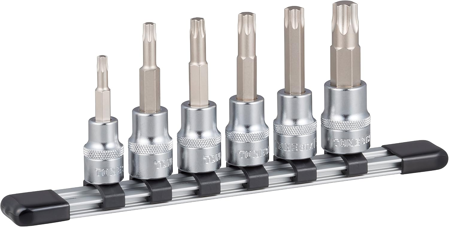 Detalle de トネ(TONE) HTX310 トルクスソケットセット 強力タイプ・ホルダー付 9.5mm差込角 10点