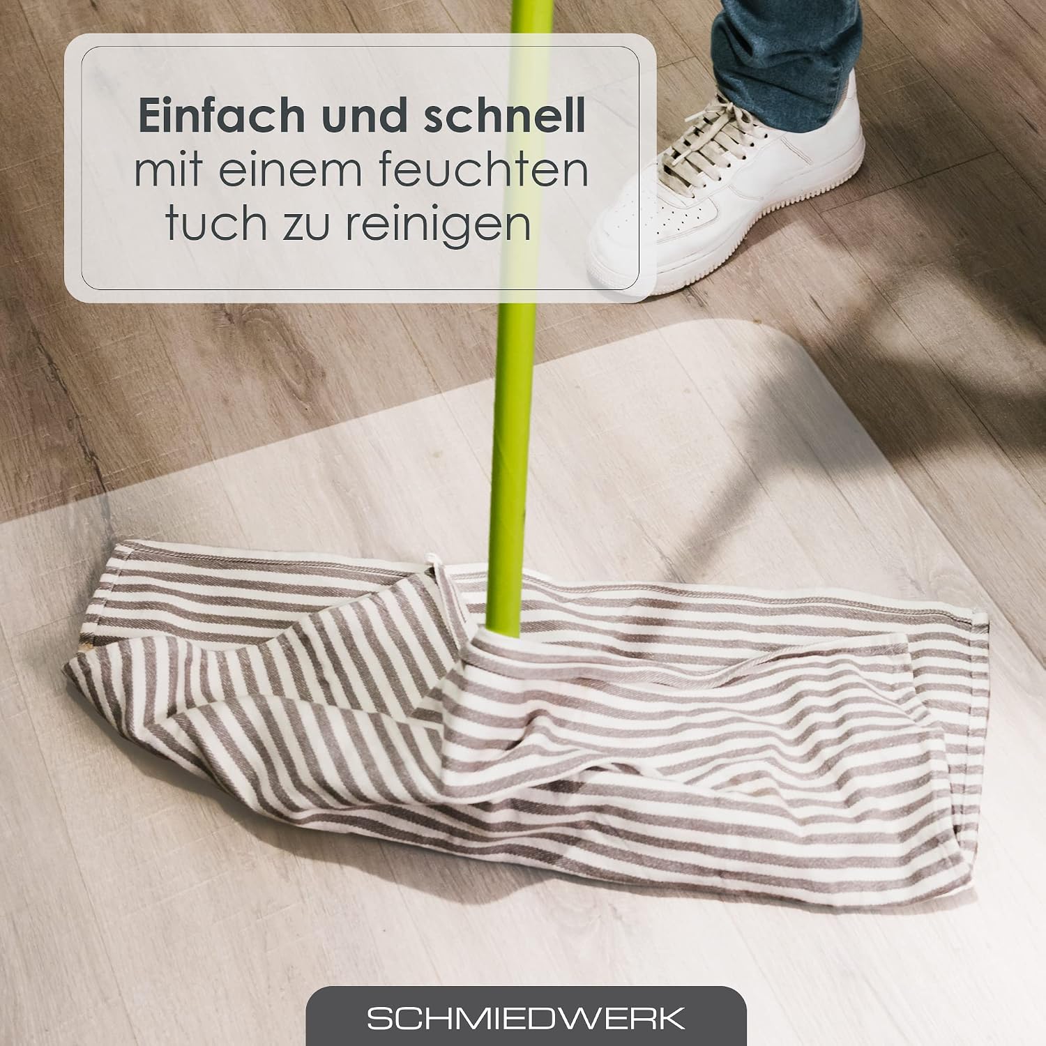 Detalle 2 de SCHMIEDWERK Bürostuhl Unterlage 90x120 cm – Bodenschutzmatte milchweiß für Schreibtischstuhl
