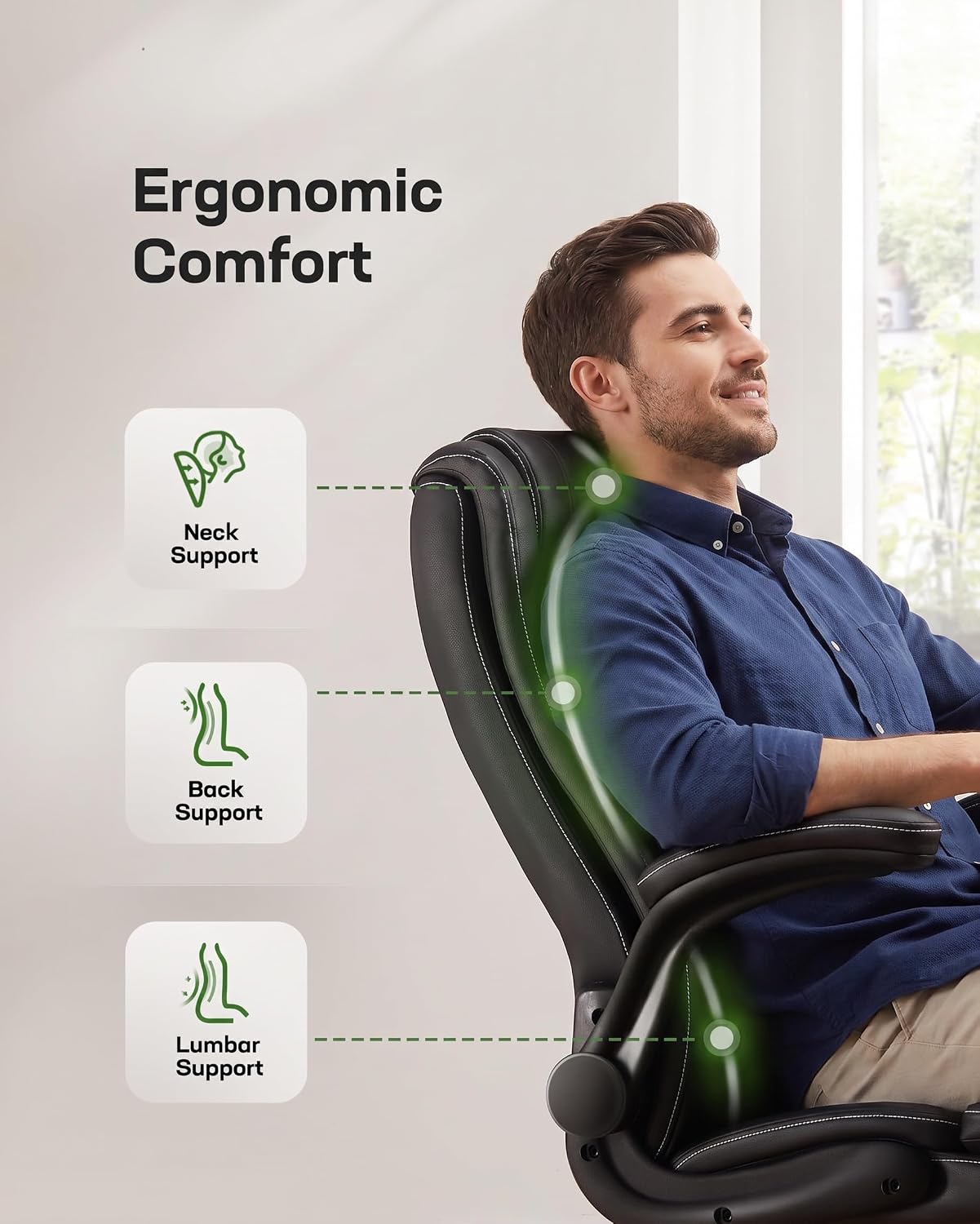 Thumbnail 2 de Marsail Ergonomic Mesh Office Chair