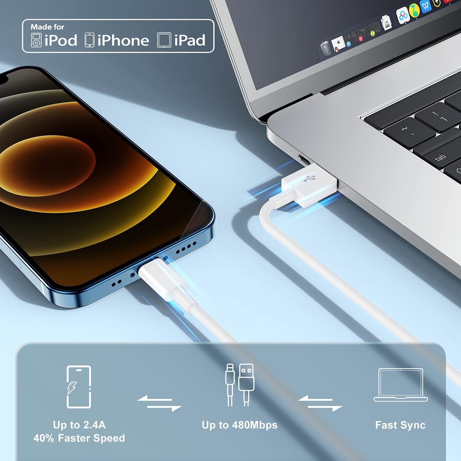 Thumbnail 6 de Apple Certified 10ft iPhone Charger