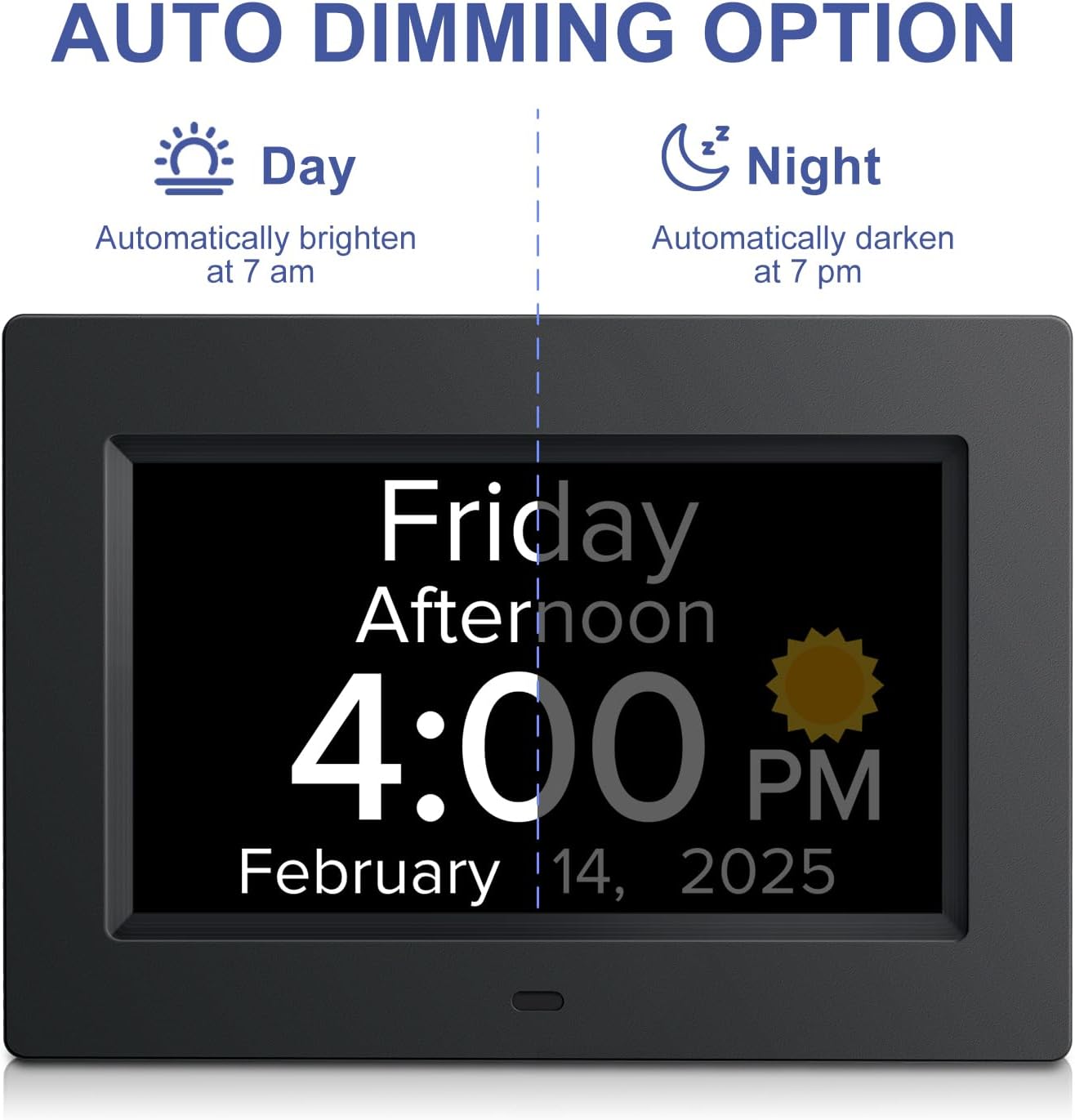 Detalle de Mitoart digital alarm clock 7 inch display