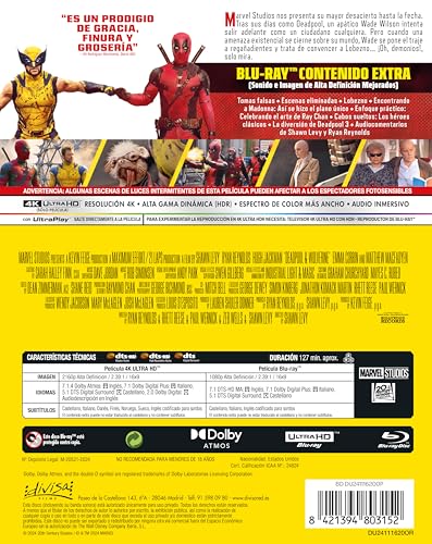 Detalle 2 de Deadpool y Lobezno (Deadpool & Wolverine) — 4K UHD + Blu-ray, Divisa Films