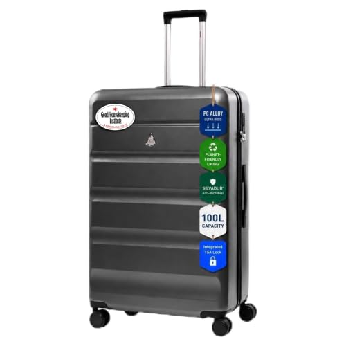 Imagen de Aerolite Premium Large 28in 100L FlexShell Hard Shell 8 Wheel Suitcase en OfertitasTOP