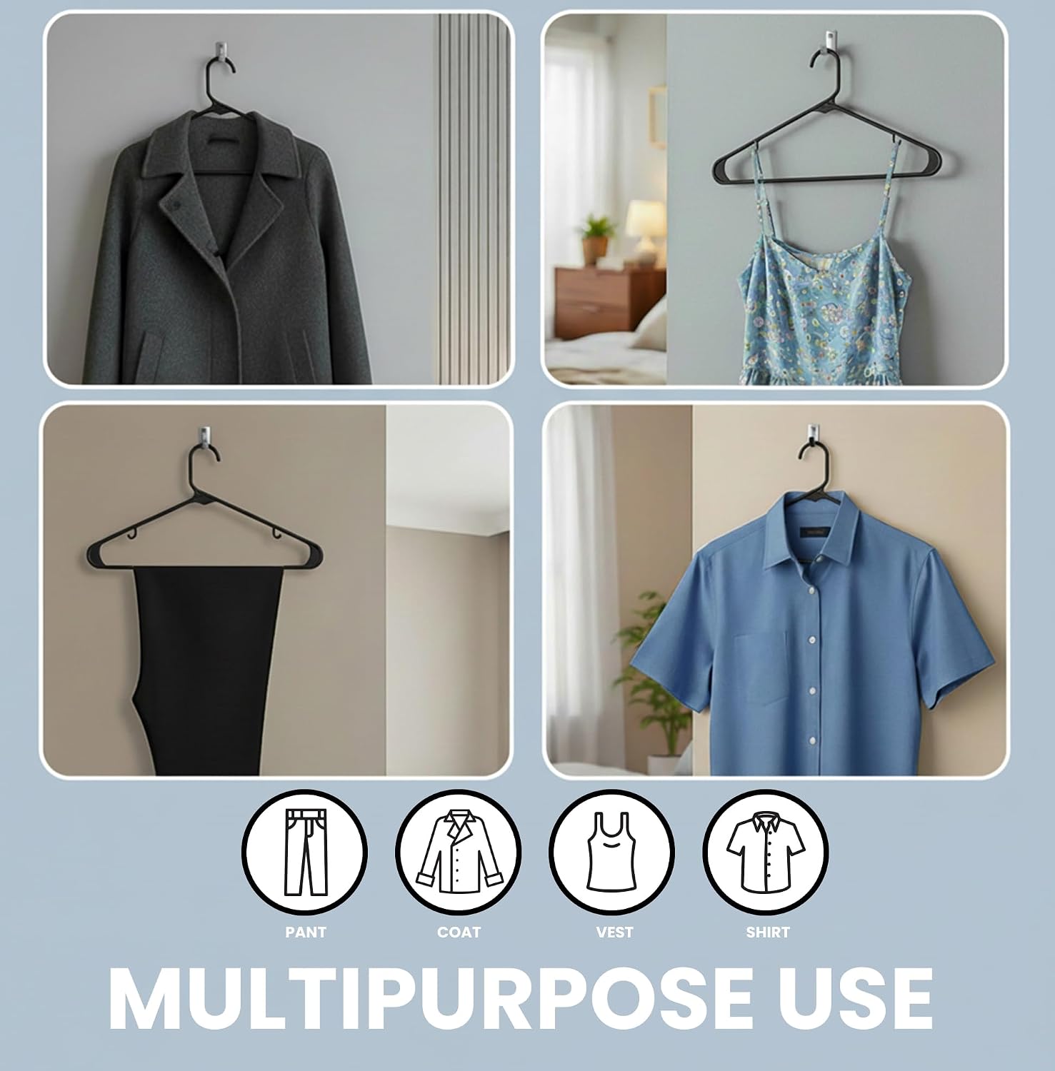 Detalle 2 de Utopia Home Plastic Hangers 50-Pack